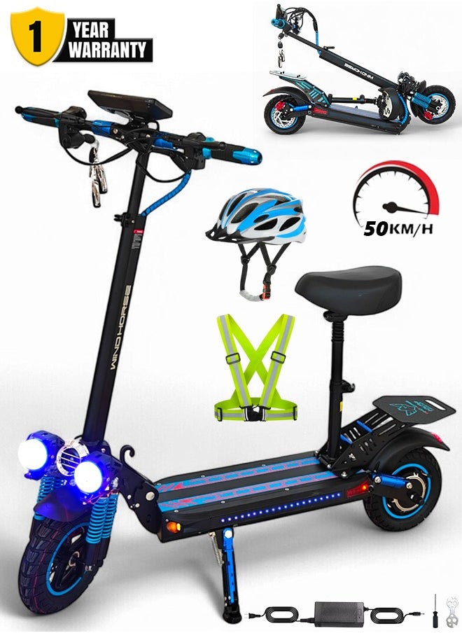 H5 Pro Electric Folding Scooter, 1200W Motor, 48V 18Ah Battery, 50KM/H Max Speed, 41KM Range, 10 Inches Tires, Dual Suspension, Remote Lock and Unlock System E-Scooter - pzsku/ZBBD046AA25EB76950923Z/45/1741166744/e7b0e21a-be88-4c07-a3e1-cdfa6800f6e6