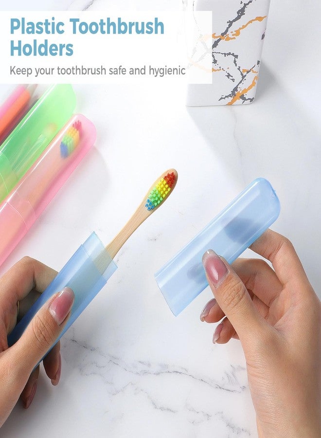 Lnrueg 60PCS Portable Travel Toothbrush Holder Case, Plastic Toothbrush Case, Toothbrush Cases for Indoor, Outdoor, Travel, Camping, School, and Home Use - Image 3