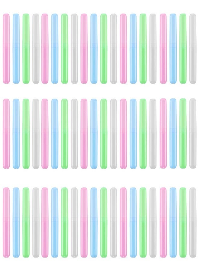 Lnrueg 60PCS Portable Travel Toothbrush Holder Case, Plastic Toothbrush Case, Toothbrush Cases for Indoor, Outdoor, Travel, Camping, School, and Home Use - Image 2