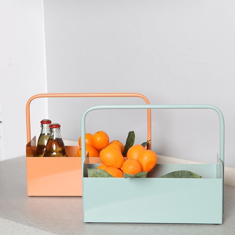 Modern Minimalist Rectangular Metal Storage Box with Handles for Living Room, Bedroom, and More - Image 3