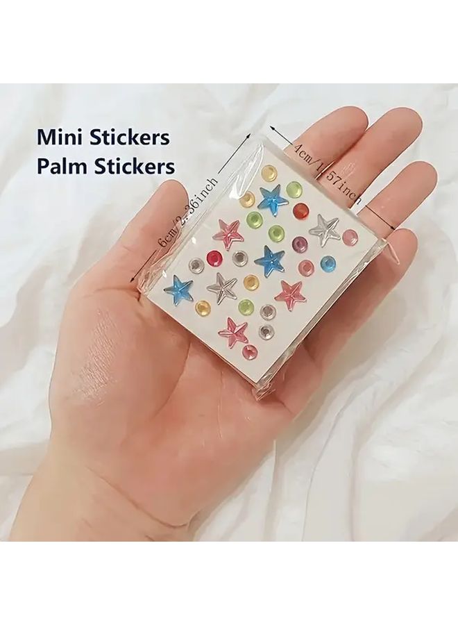 10pcs Sparkling Rhinestone Gemstone Stickers DIY Decoration Colorful Shapes - Image 3