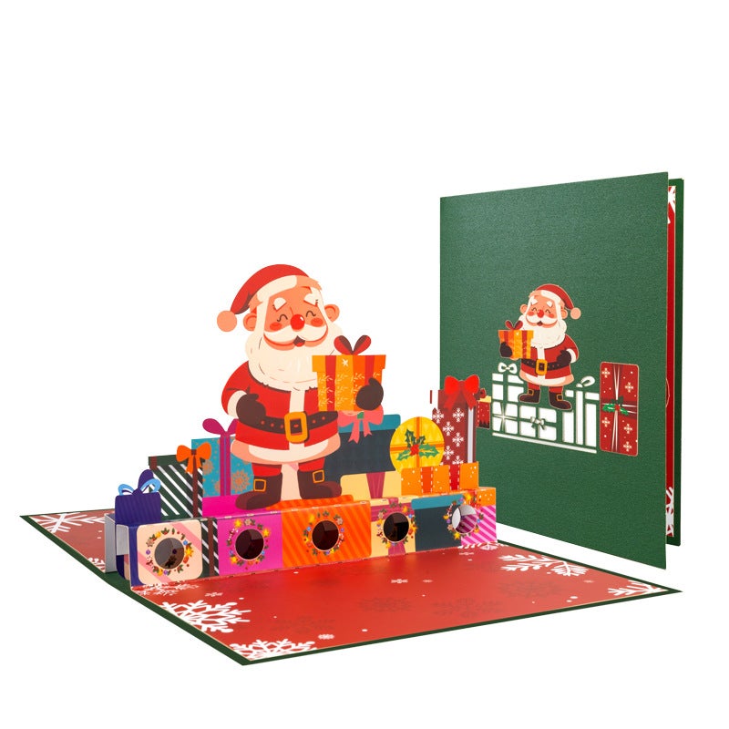 Creative Christmas Money Greeting Card 3D Three-Dimensional Holiday Blessing Gift Card Layout Christmas Tree - Image 1