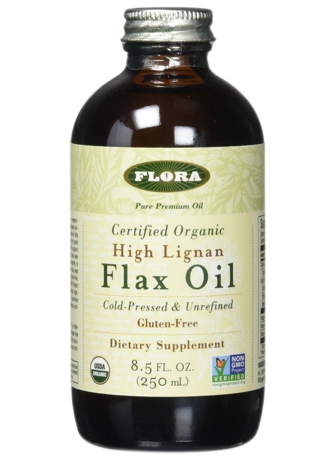 Flora High Lignan Flax Oil Certified Organic 8.50Ounce  - Image 2