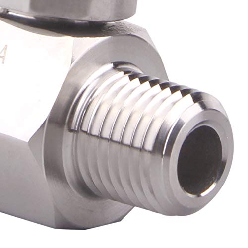 DERNORD Stainless Steel Ball Valve Mini Valve 1/4" NPT Female x Male Thread (Pack of 2) - Image 4