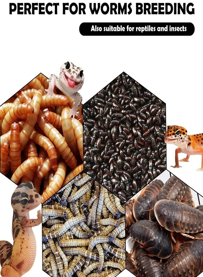 DQITJ 1 Pack Mealworms Breeding Kit Mealworms Keeper with Tweezers to Breed Mealworms Super Worms Crickets Dubia (Side Ventilation Style) - Image 4