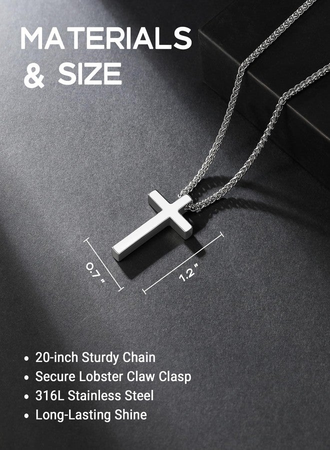 BxkSky Cross Necklace for Boys Easter Basket Stuffers Teenage Teen Boys Gift Ideas 8 12 14 11 13 15 9 10 Year Old Birthday Christian Confirmation Baptism First Communion Gifts for Kids Son from Mom - Image 4
