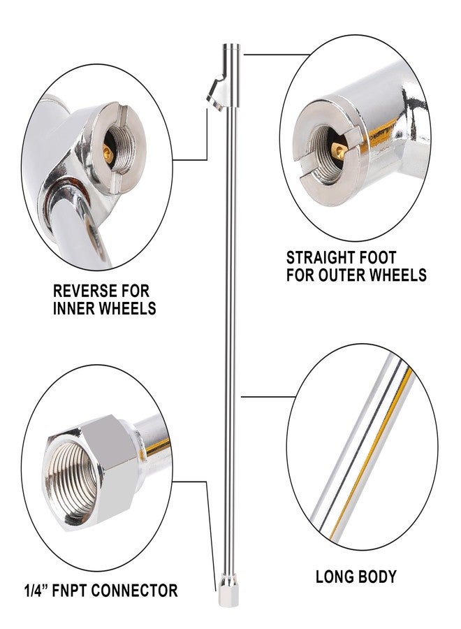 Hromee Semi Truck Glad hand Tire Inflator Kit 3/8 in. x 50 ft. Hose with Universal Glad hand and 13 inch Extended Reach Dual Foot Locking Air Chuck, Air Hose Tire Inflator Kit - Image 3