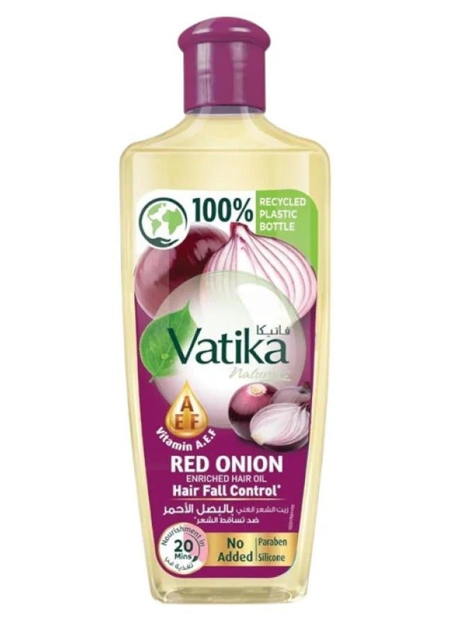 VATIKA Red Onion Enriched Hair Oil Hair Fall Control 300ml - Image 1