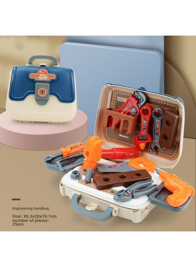 Children's Playhouse Simulation Hamburg Toolbox Cosmetics Handbag Crossbody Bag Boys And Girls Educational Toys-Color:Dessert Tote  - Image 5