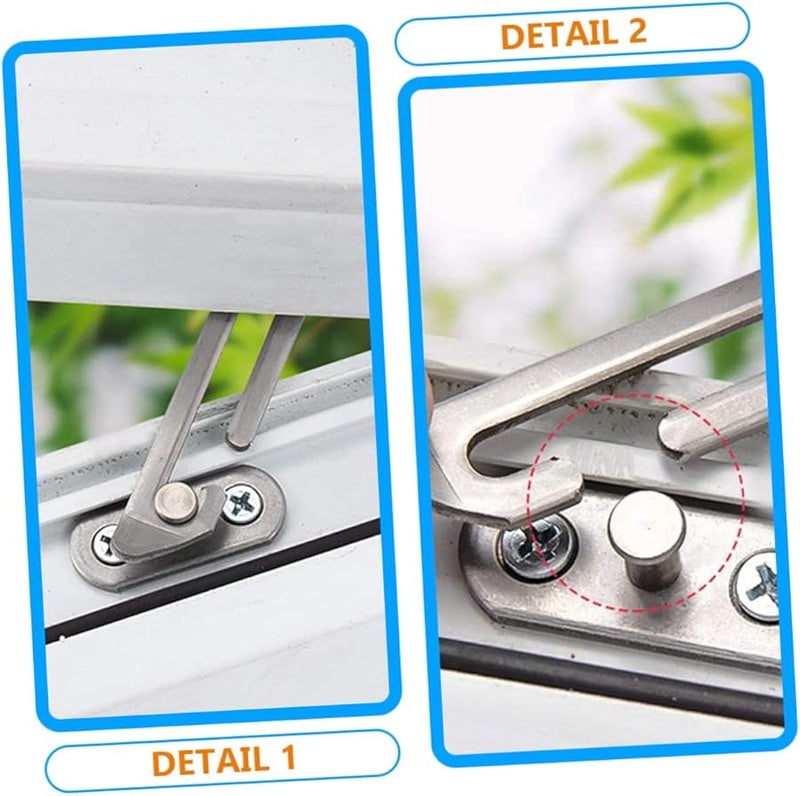 Artibetter Stainless Steel Sliding Window Lock Latch Sash Lock Chrome Finish - Image 4