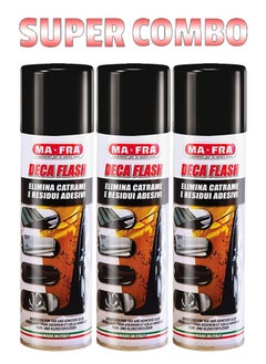 MAFRA 3 Pieces MA-FRA Deca Flash 250ML Tar Remover Spray – Powerful Car Adhesive Residue Cleaner Micro-Abrasion Protection Easy Spray Application Italian Formula for Tar Spots, Glue, Stubborn Residues Safe on Car Paint  - Image 1
