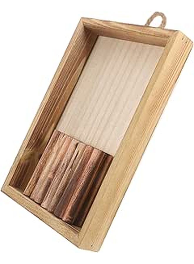Brown Wooden Wall Hanging Rustic Pendant Art Decor For Living Room Easy Install - Image 1
