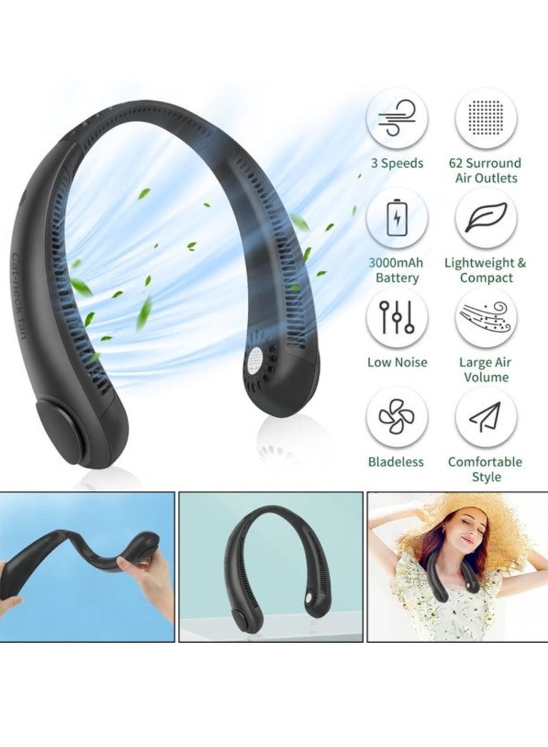 Neck Cooling Bladeless Fan Portable Hands Free for Outdoor Climbing Sport - Image 2