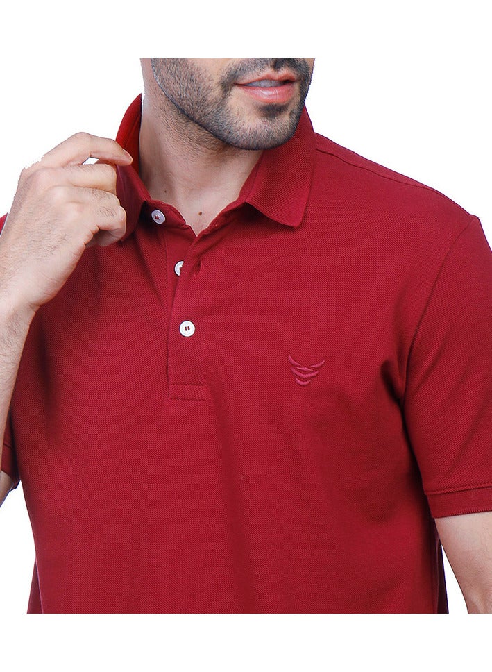 Coup Coup - Solid Polo-Shirt with Short Sleeves - Image 2