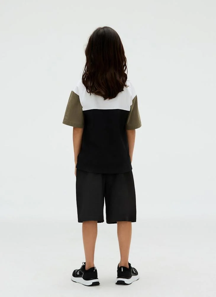 كالفن كلاين جينز Kids Color Block Crew Neck T-Shirt