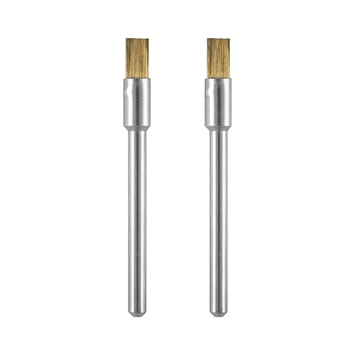 Dremel 537-02 Brass Brushes (2 Pack), 1/8" Diameter - Image 1