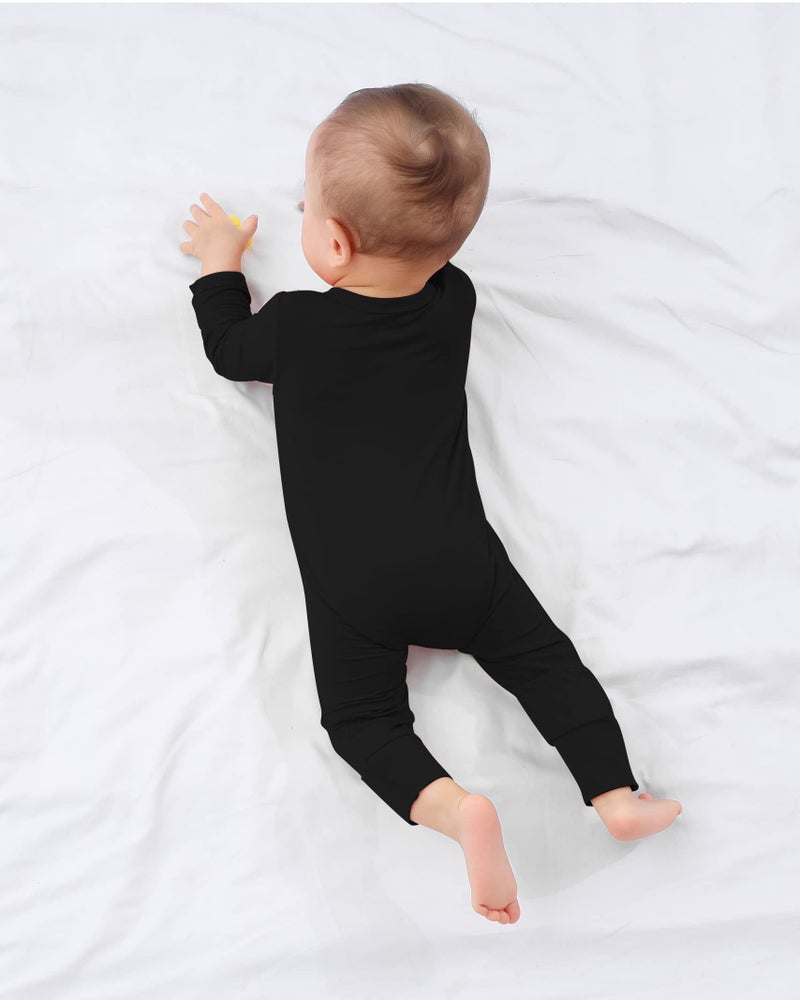 GUISBY Rayon Footless Baby Pajamas, 2 Way Zipper Long Sleeve Sleeper Pack of 3 6-12 Months - Image 4