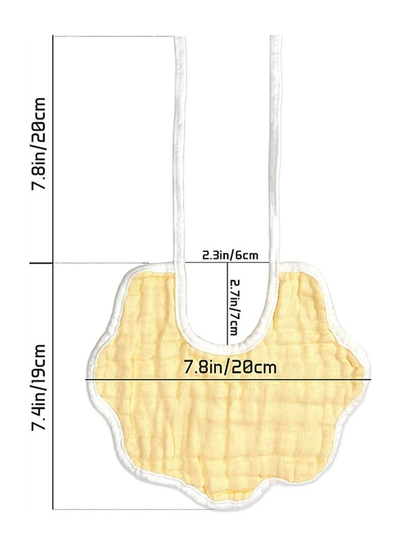 Excefore 6 قطع من المرايل القماشية، مرايل للأطفال الرضع، مرايل قابلة للتعديل متعددة الاستخدامات، 8 طبقات من القطن العضوي 100% مع امتصاص فائق ونعومة، مناسبة للأولاد والبنات - Image 2