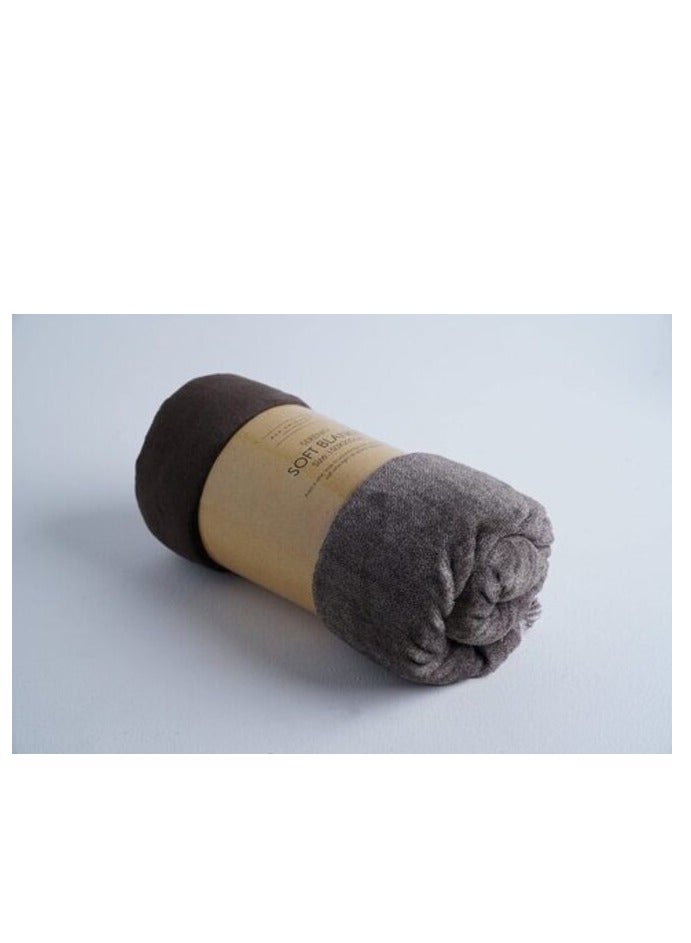 Pan Home PAN Home Home Furnishings Serenity Soft Blanket 150X200 cm- Brown 