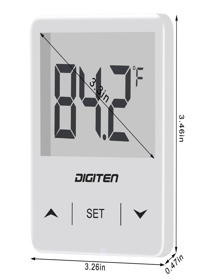 مقياس حرارة رقمي لحوض السمك من ديجيتن، مزود بشاشة LCD كبيرة، يُلصق على سطح الماء، يُستخدم لقياس درجة حرارة الزواحف والسلاحف والبرمائيات. - Image 2