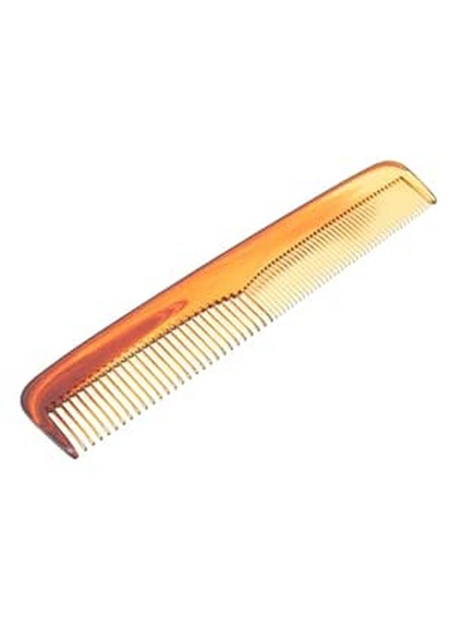 Amber Plastic Hair Clipper Comb With Fine And Wide Teeth For Men Styling And Beard Grooming - Image 1