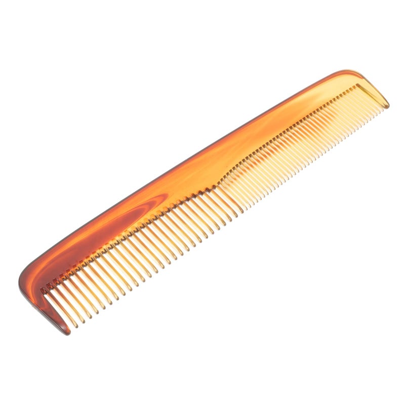 Amber Plastic Hair Clipper Comb With Fine And Wide Teeth For Men Styling And Beard Grooming - Image 2
