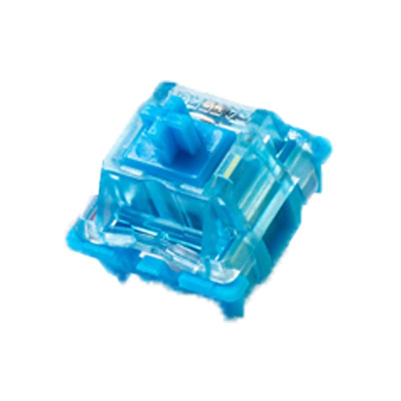 GATERON Phantom Blue Clicky Keyboard Switches, RGB LED 60gf Key Switches for MX Mechanical Keyboard(Blue, 110PCS) - Image 1