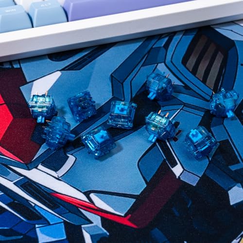 GATERON Phantom Blue Clicky Keyboard Switches, RGB LED 60gf Key Switches for MX Mechanical Keyboard(Blue, 110PCS) - Image 3
