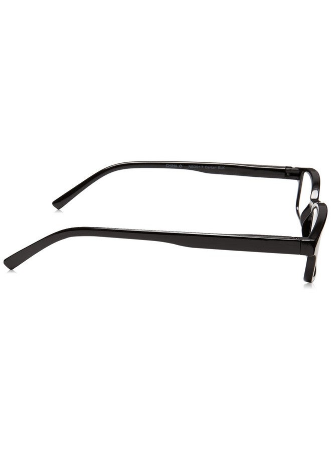 Foster Grant Men'S Boston Square Reading Glasses Black/Transparent 59 Mm + 1.5  - Image 3