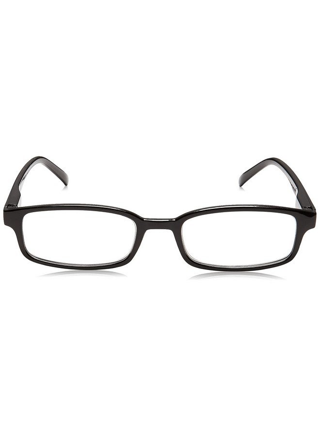 Foster Grant Men'S Boston Square Reading Glasses Black/Transparent 59 Mm + 1.5  - Image 2
