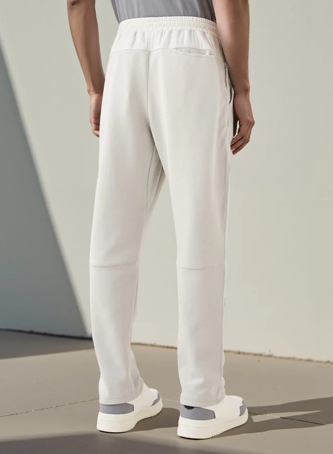 Kappa Kappa Logo Detail Pants with Drawstring Closure and Pockets