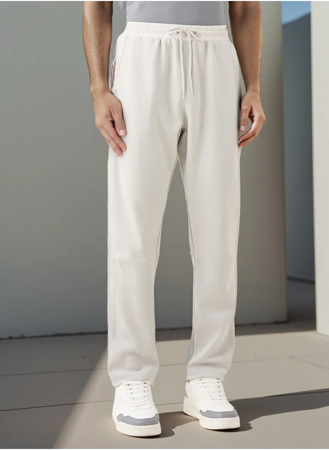 Kappa Kappa Logo Detail Pants with Drawstring Closure and Pockets