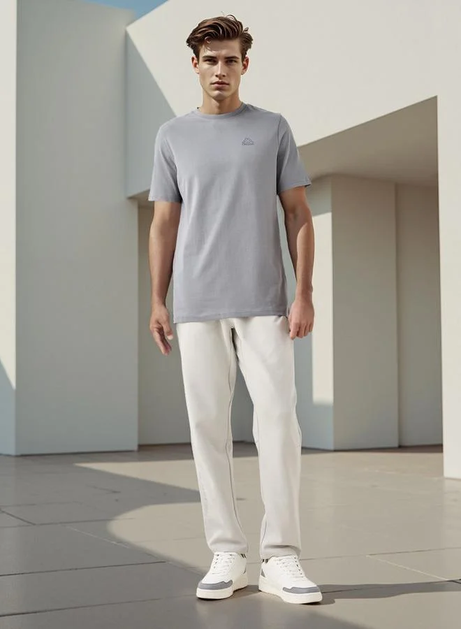 Kappa Kappa Logo Detail Pants with Drawstring Closure and Pockets