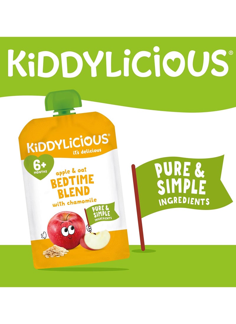 Kiddylicious طعام الأطفال كيديليشس بالتفاح والشوفان مع مزيج البابونج لوقت النوم، 100 جرام | وجبة خفيفة سلسة للفطام للأطفال من 6 أشهر فما فوق | نباتي وصديق للحساسية - Image 2
