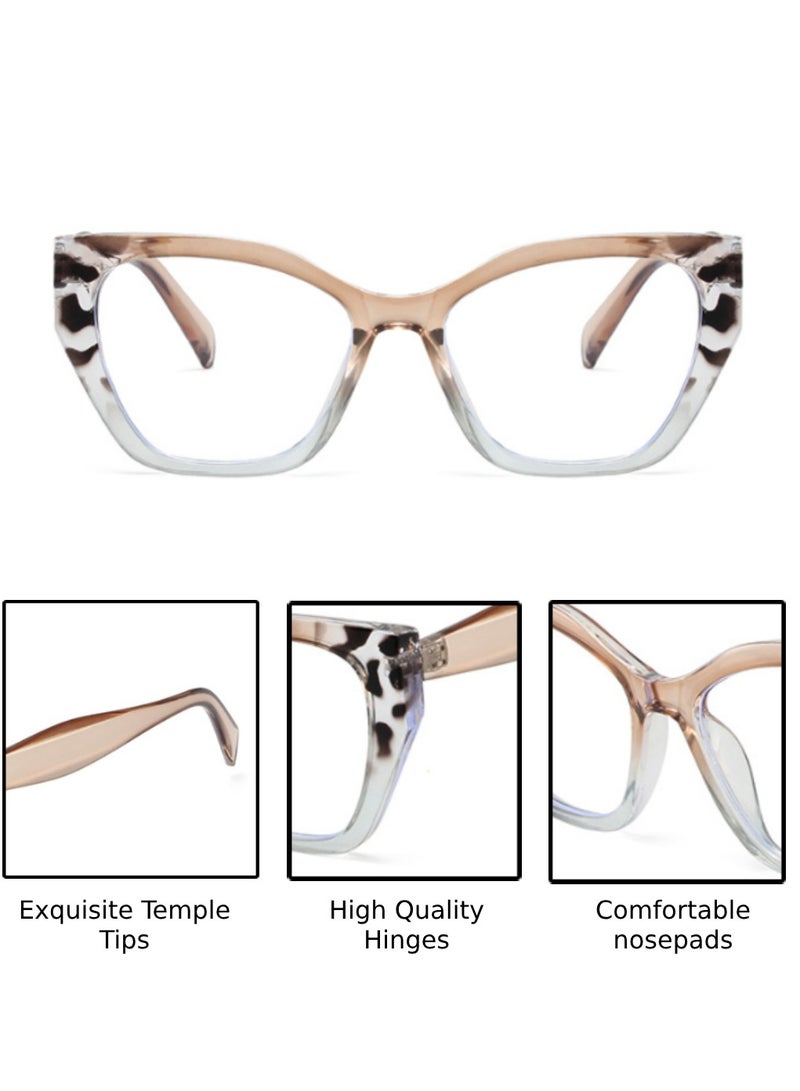 Urban Utility Blue Light Blocking Optical Eyeglasses - Stylish Butterfly Frames, Clear Lens, Polarized. Top-rated Bluelight Protection for Reading, Work, & Screen Time. Vintage-Inspired, Lightweight Design - Image 3