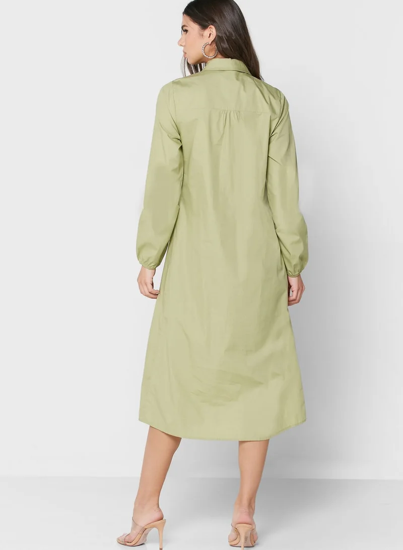 ALIGNE Half Button Shirt Dress