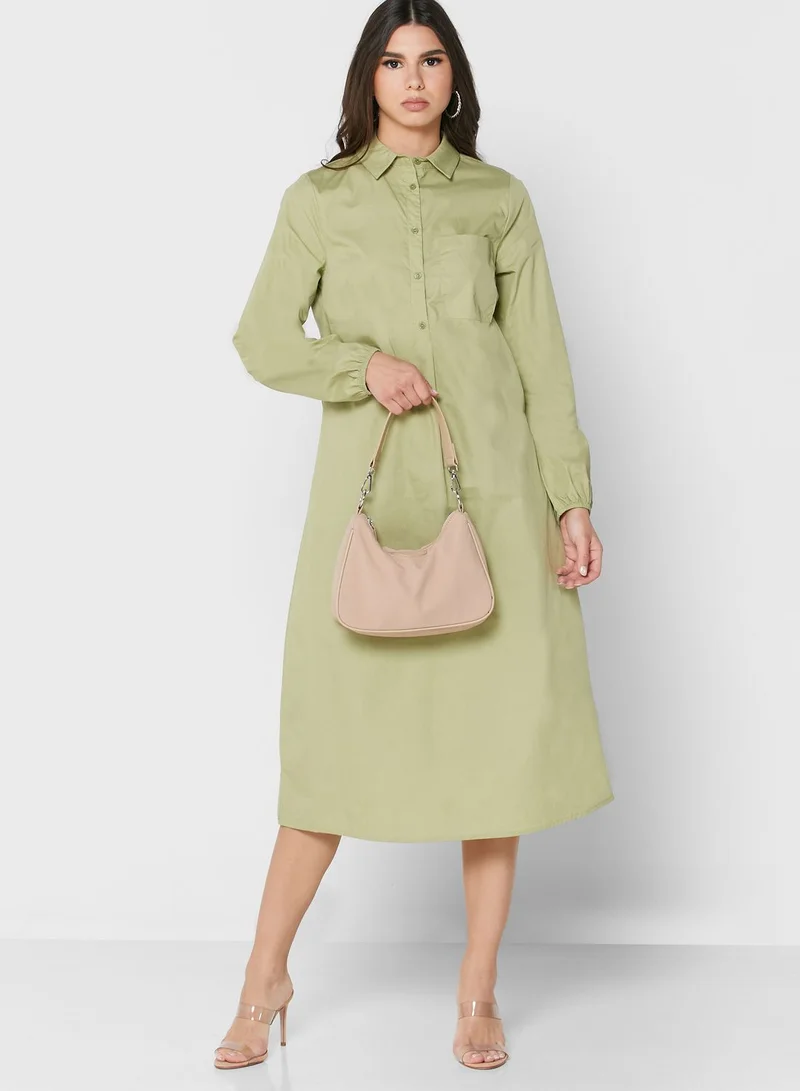 ALIGNE Half Button Shirt Dress