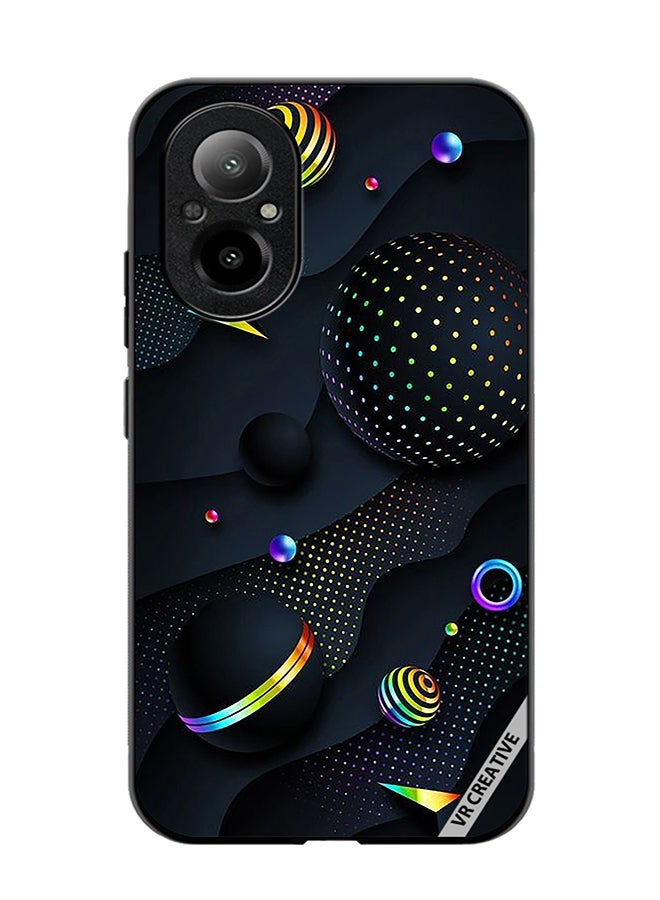 VR CREATIVE Protective Case Cover For Realme C67 4G Retro Design  Multicolour - Image 1