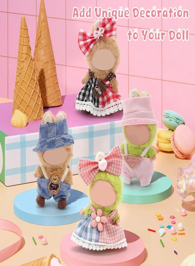 WALLFID Mini Doll Clothes for 10cm Dolls, Fashion Outfits & Accessories Set - Compatible with Pin for Love Series - Mix & Match for Dress-Up, Display, Role Play & Photos (No Doll) (Coffee Dress) - Image 4