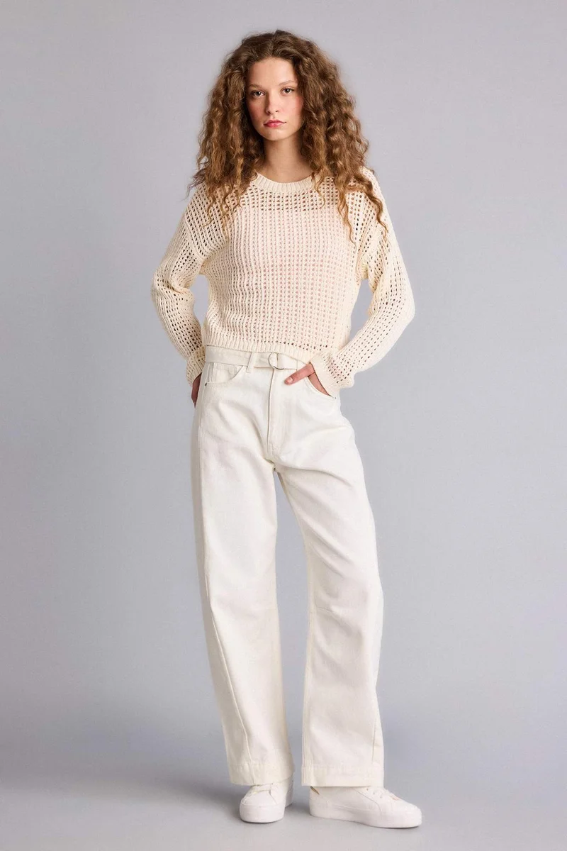 ديفاكتو Regular Fit Boat Collar Pullover