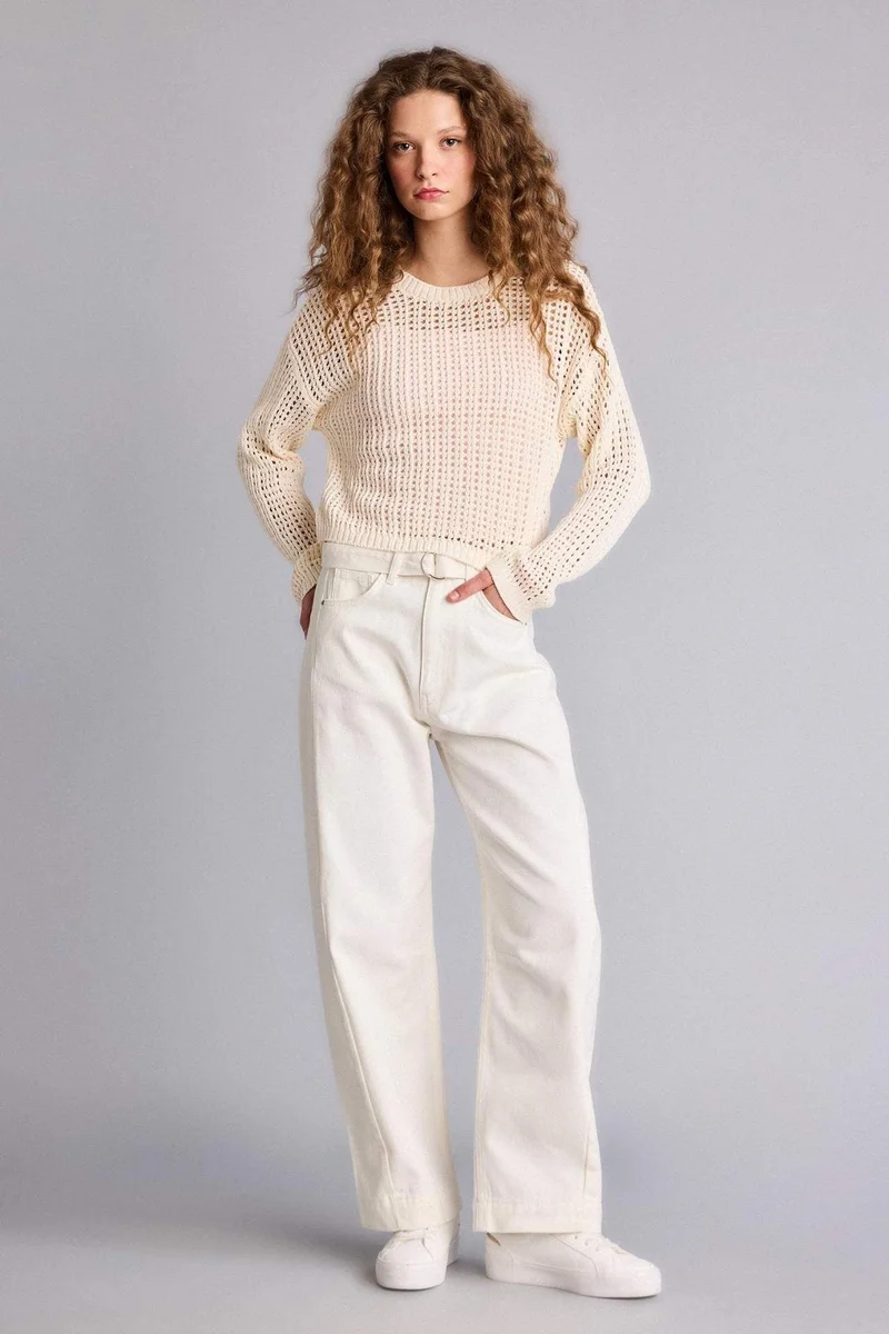 DeFacto Regular Fit Boat Collar Pullover