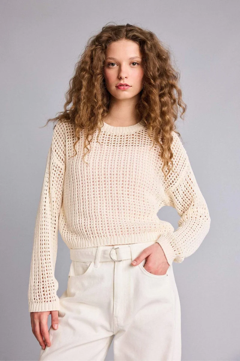 DeFacto Regular Fit Boat Collar Pullover