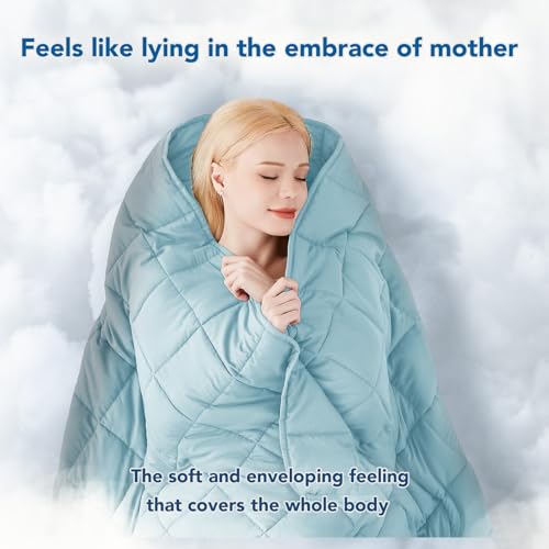 Topcee Weighted Blanket for Adults (15 lbs, 48" x 72") Twin Size Soft Cooling Heavy Blanket Sleeping, Apply to 130-160 lbs Body, Thick Breathable Blanket with Glass Bead, Easy Care - Image 4