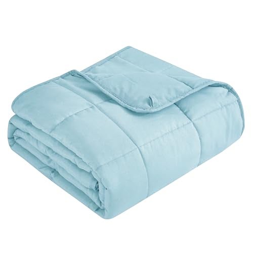 Topcee Weighted Blanket for Adults (15 lbs, 48" x 72") Twin Size Soft Cooling Heavy Blanket Sleeping, Apply to 130-160 lbs Body, Thick Breathable Blanket with Glass Bead, Easy Care - Image 1