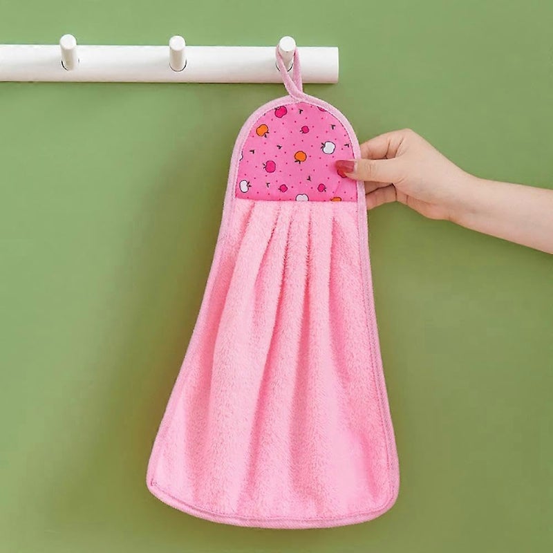 Wishbone Wishbone Hand Towel Microfiber Wash Basin Hanging Hand Kitchen Towel Napkin with Ties Soft Hanging Hand Towel for Bathroom & Kitchen (5) - Image 4