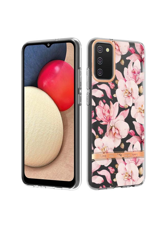 The Bros Case For Samsung Galaxy A02s US Version 166mm Flowers and Plants Series IMD TPU Phone Case
