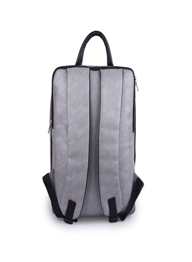 Strutt Premium Leatherette Waterproof Laptop Backpack/Travelling Backpack for Men and Women, (20 Ltrs, Grey Seoul) - Image 3