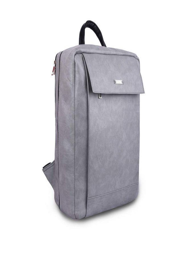 Strutt Premium Leatherette Waterproof Laptop Backpack/Travelling Backpack for Men and Women, (20 Ltrs, Grey Seoul) - Image 2