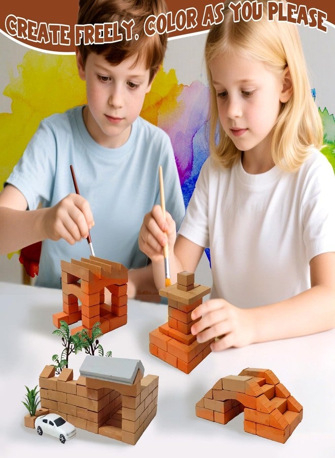 Warmtree 210 Pcs Mini Bricks for Landscaping 1/12 Small Miniature Tiny Model Wall Bricks for Crafts, Realistic Fake Blocks for Miniature House Kit Fairy Garden Accessories - Image 4