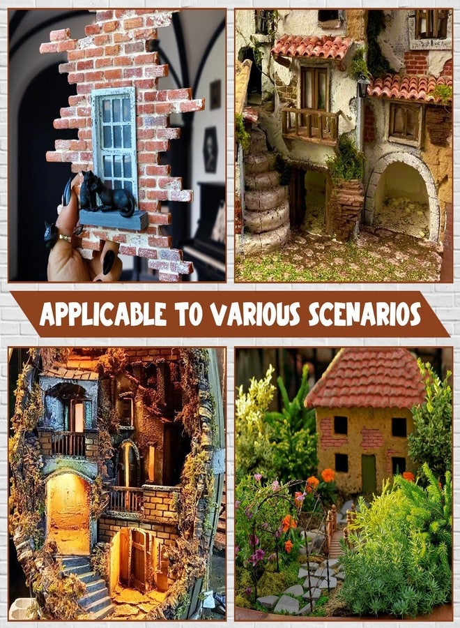 Warmtree 210 Pcs Mini Bricks for Landscaping 1/12 Small Miniature Tiny Model Wall Bricks for Crafts, Realistic Fake Blocks for Miniature House Kit Fairy Garden Accessories - Image 5